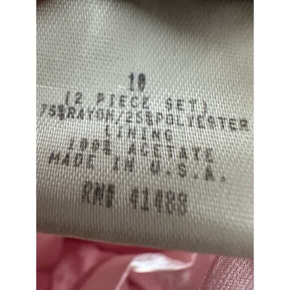 Iridescent Pink Full Maxi Ball Gown Skirt SIZE 10 Formal Full Satin Vintage USA - Picture 6 of 6